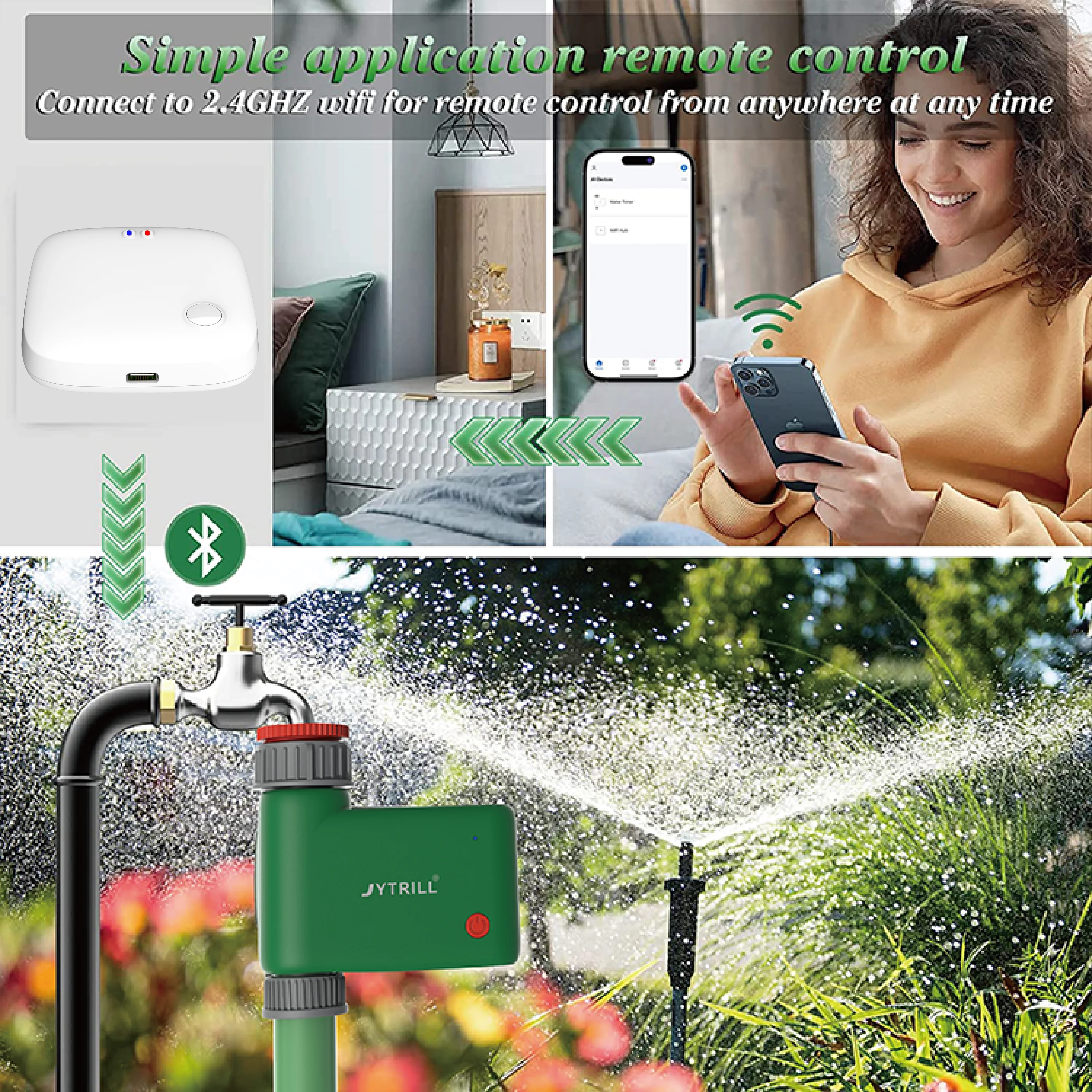 Sprinkler Timer for Outdoor Yard Garden Programmable Water Timer Hose Faucet No Flow Meter Timer Wifi Irrigation System
