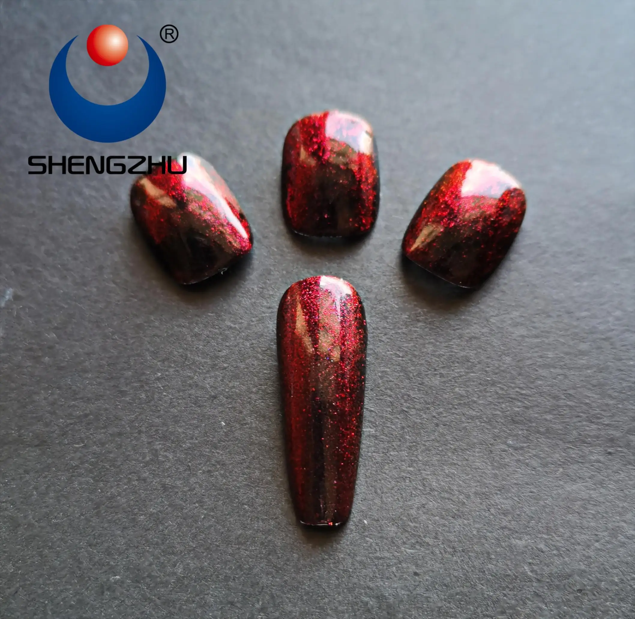 H12L black red chameleon color change flakes for nail art nail gel polish painting epoxy resin