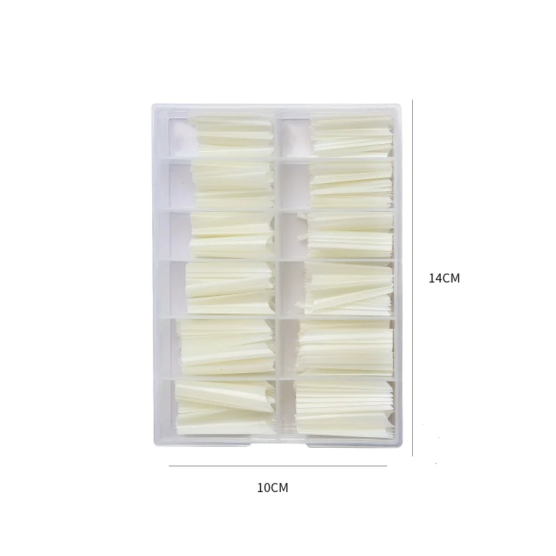240pcs /box Press on Nail Extra Long Denim Nail Flat French Artificial MAX Nail Tips