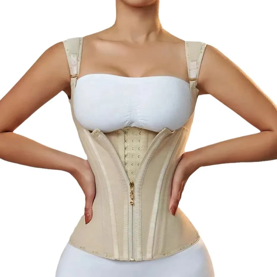 Women 15 Steel Bones High Compression Fajas Slimming Belt Latex Support Body Shaper Waist Trainer Shaper Girdle Shapewear Corset