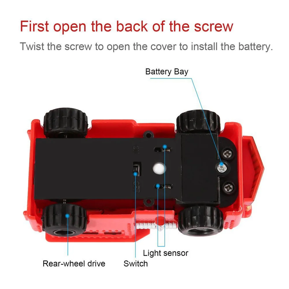 Mini Magic Toy Car Follow Any Drawn Line Electric Magic Pen Inductive Truck for Kids