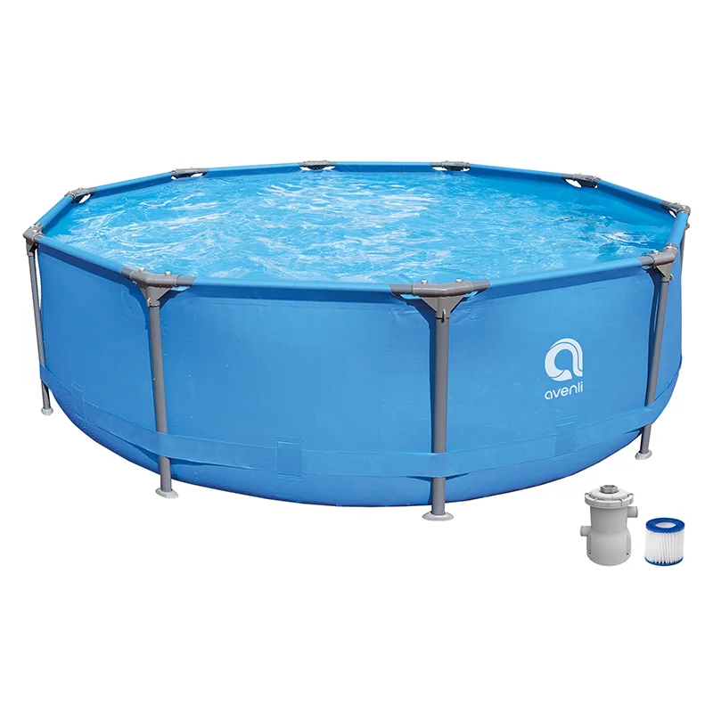 Jilong Avenli Круглый стальной каркас фильтр для бассейна насос 300gal 3 66 м * 76 см 10 футов ПВХ семейный бассейн