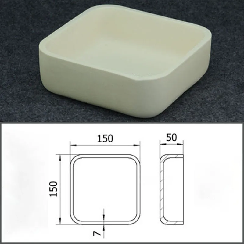 High Hardness Aluminium Oxide Al2O3 Refractory Ceramic Crucible Large Capacity