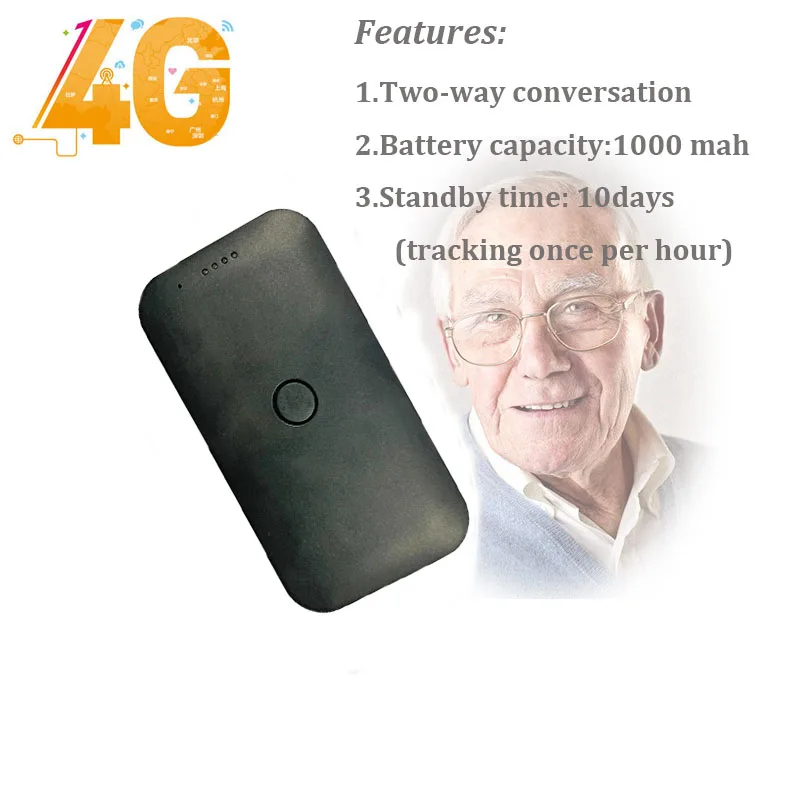 Xexun GPS Tracker  GPS Tracking Device SOS Two-way Communication Call Button for Elderly Kids Athlete