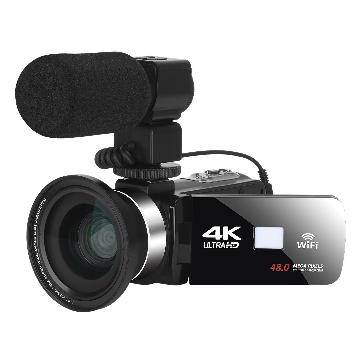 4K Professional Camcorder WIFI Digital Video Camera For Youtube Streaming Vlog Recorder 18X Zoom Webcam Stabilizer Camcorder