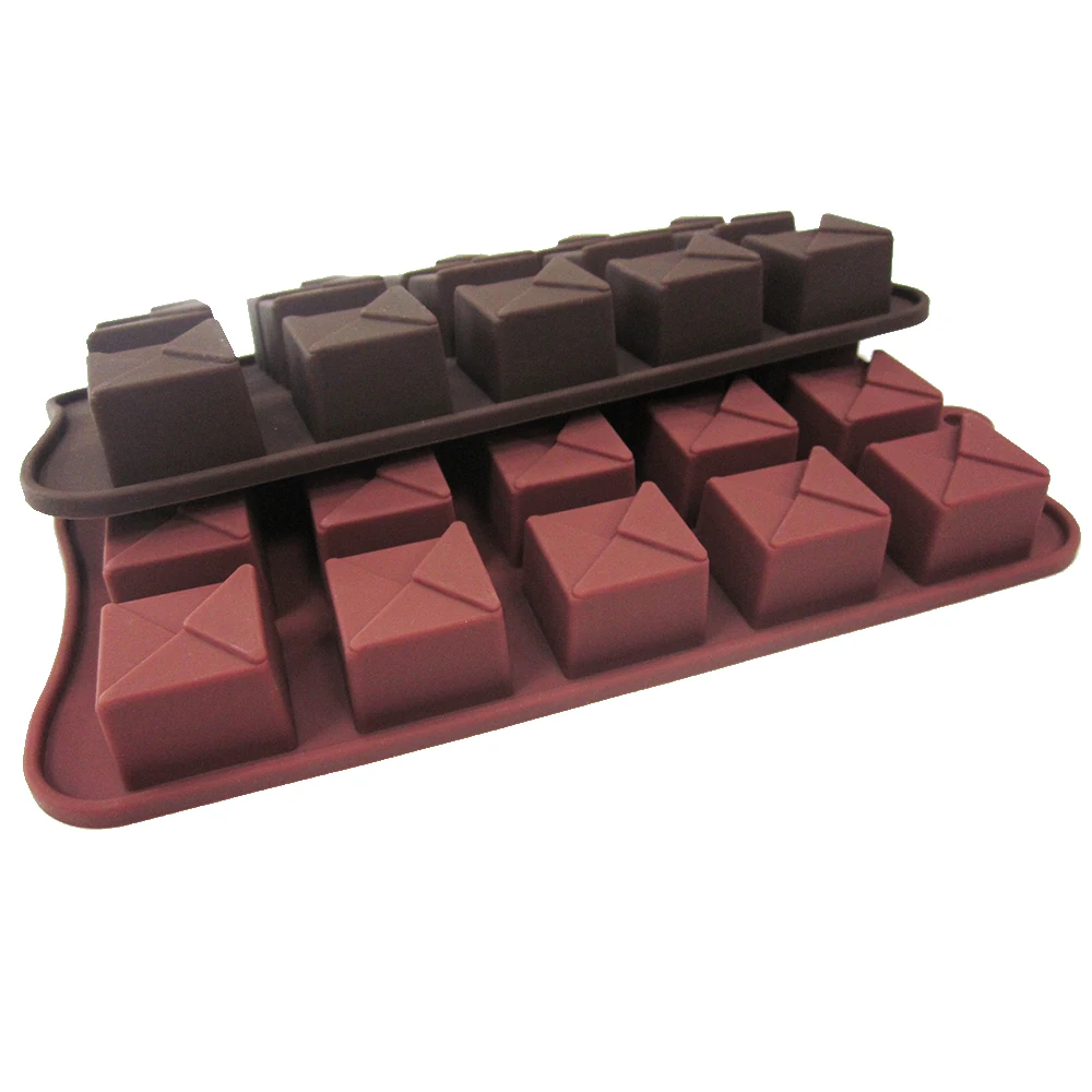 Pastry Piping Bags 15 Cavity Durable Non-stick Bakeware Baking Tray Molds Food Grade Silicone Chocolate Mould
