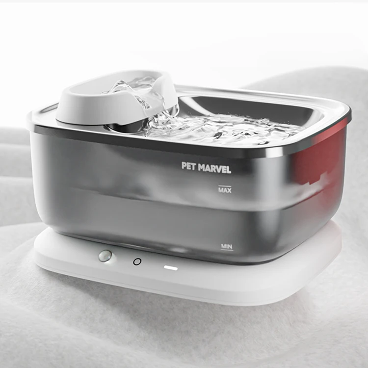 wholesale Electric Stainless Steel Smart Automatic Pet Drinking Cat Dog Water Fountain Filter Dispenser