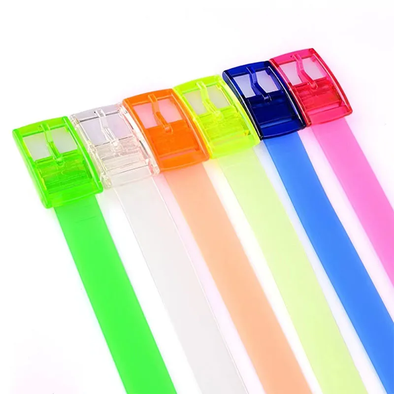 Wholesale stock 3.5cm wide 116cm long 16 colors high quality plastic buckle silicone  rubber belt