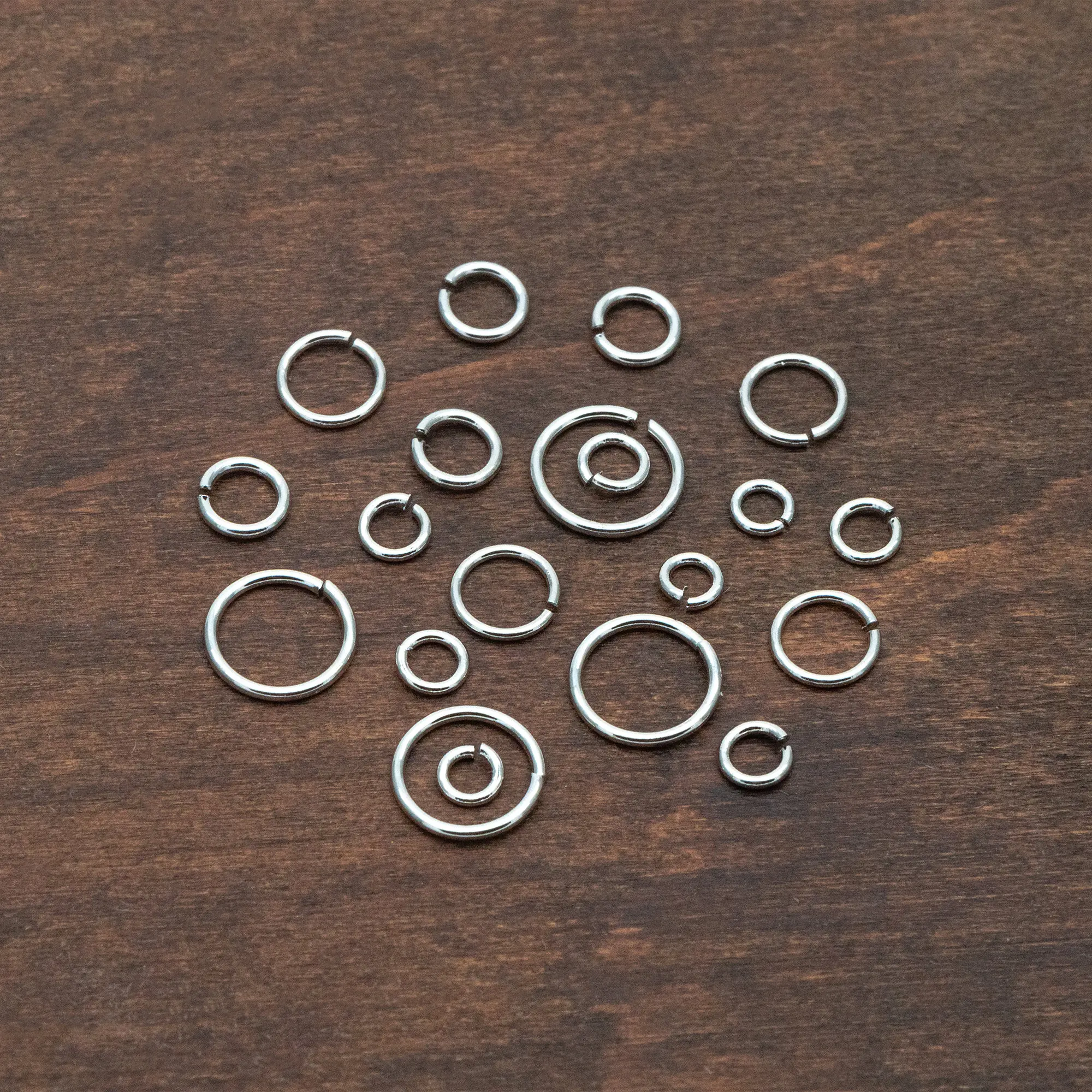 GPJ 100p S925 Sterling Silver Open closed Jump Rings Multi Sizes 925 round ring permanent jewelry findings suppliers wholesale