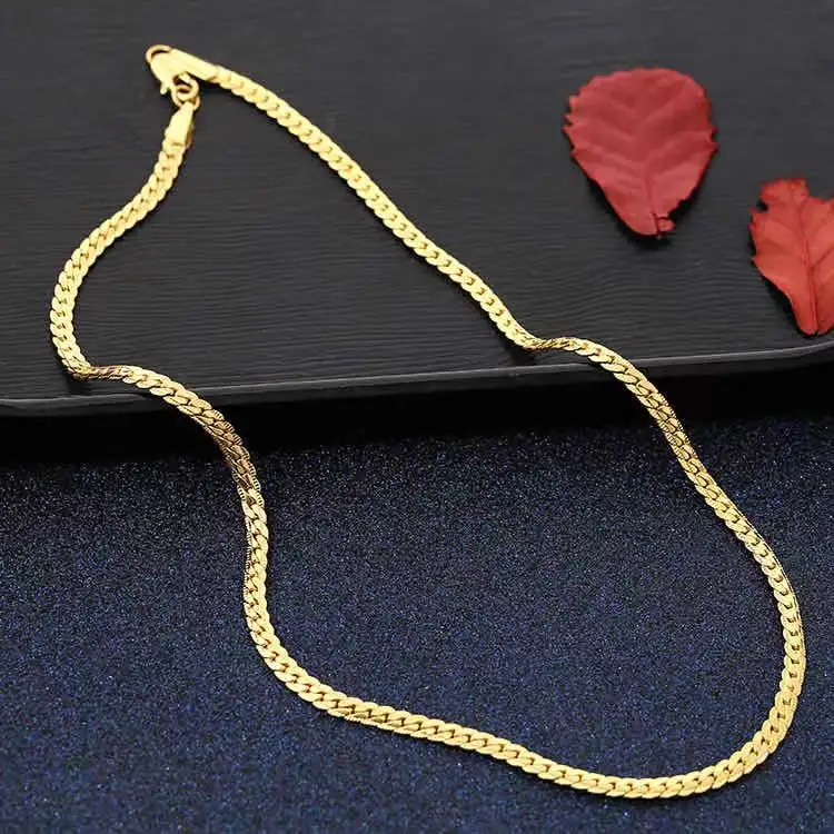  Chain Widely Used Rhodium Plated Customized Herringbone Snake Metal 14k 18k Gold Male Jewelry Mens