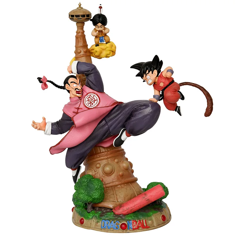 Moko GK Moko Mercenary Tao vs Goku Statues PVC Resin Toy Souvenirs Anime Dragon Balls Action Figures
