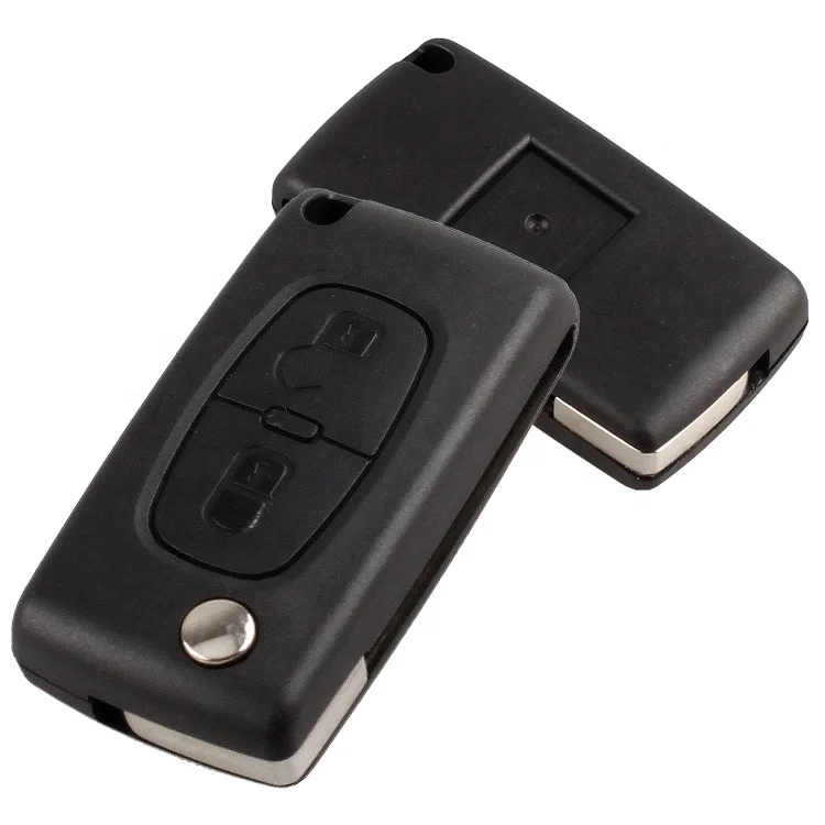 2 Buttons Flip Folding Remote Smart Car Key Case Blank Cover Shell For Peugeot 207 307 CE0536
