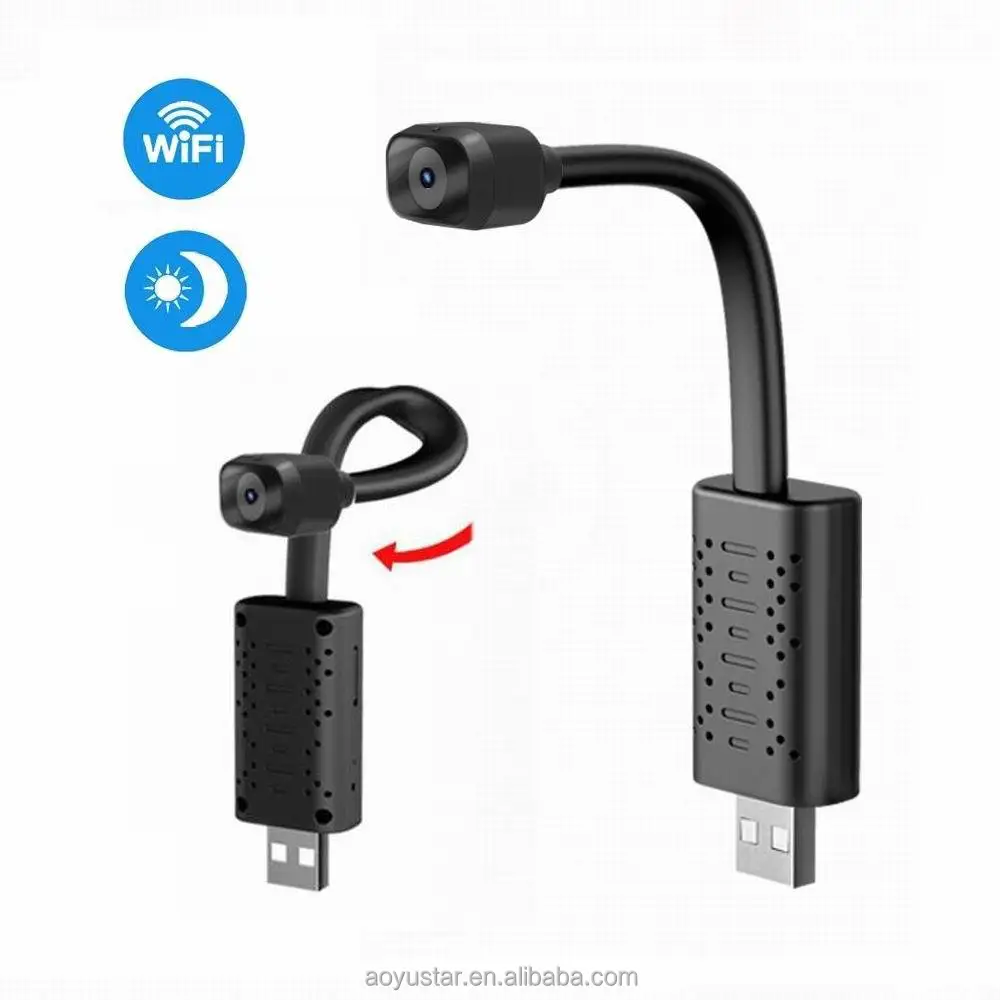 U22 Mini Camera Wifi Usb 1080P Night Vision Hidden Spy Camera Support 128GB TF Card IP Camera Factory Wholesale