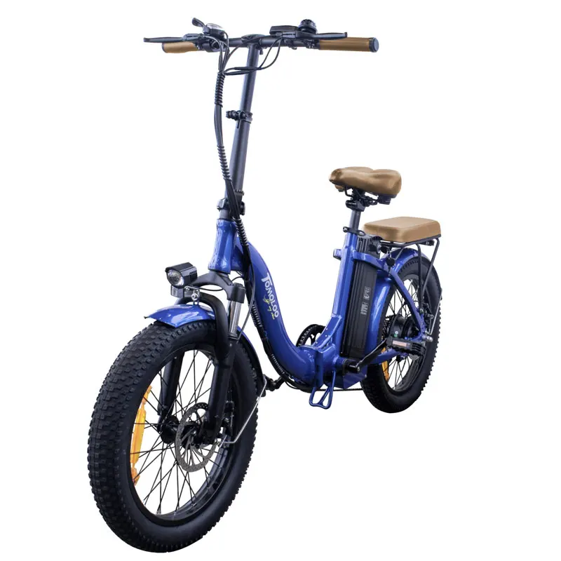 TOMOLOO F20 Bicycle Brand New Special 12.5AH 20Inch Fat Tire City Hybrid Cycling Electric Hybrid Bike with Rear Seat