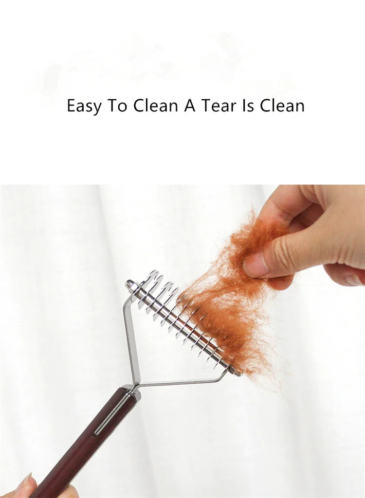 New Arrival Stainless Steel Dematting Comb with 2 Sided Professional Grooming Rake For Medium Small Dogs And