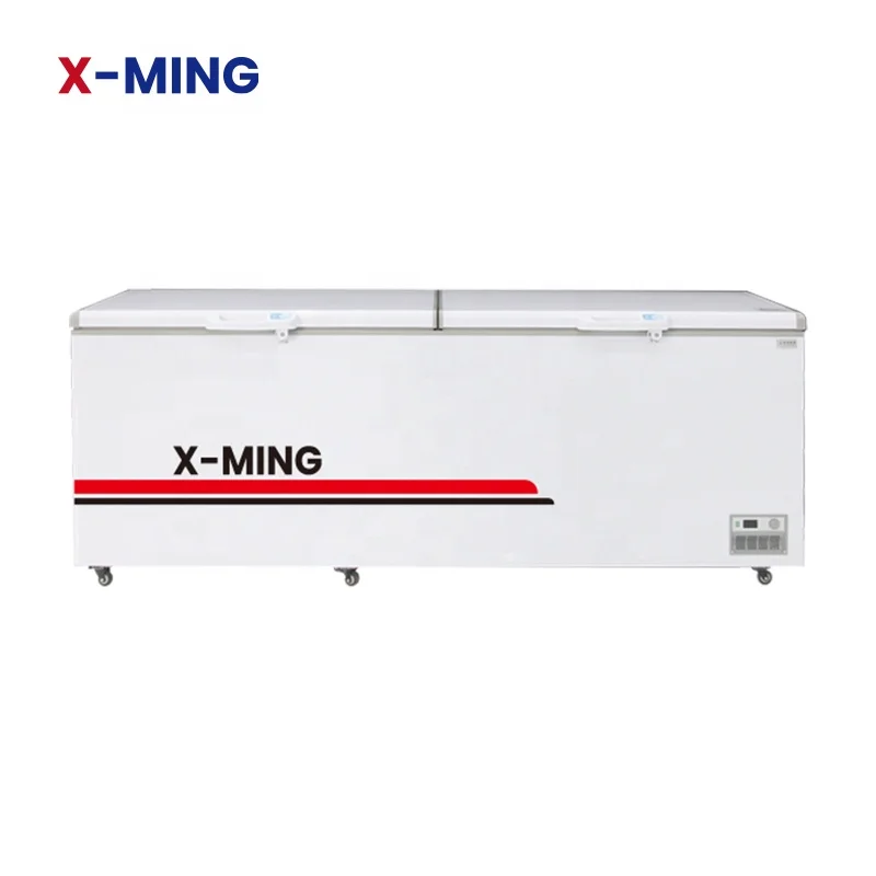 Xiangming hot selling horizontal freezer 220V refrigeration equipment box deep freezer refrigerator household box