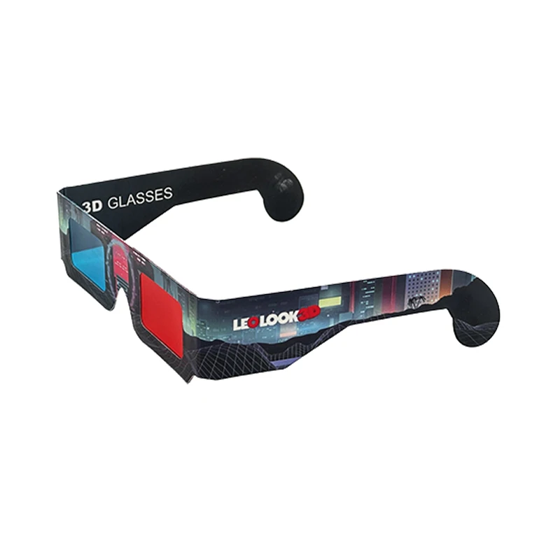 Cheap Price anaglyph 3d glasses Custom Design Red Blue 3D Paper Glasses for TV DVD video and Promotional Gifts