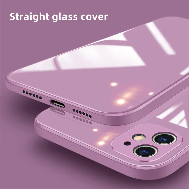 Fashion Phone Back Cover tempered glass phone case for iphone Xs max tough Custom cover for iphone 12 pro max