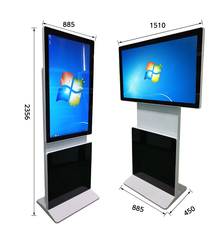 Portable Touchscreen Monitor 43 55 Inch 4K UHD 3840 X 2160 Gravity Sensor Auto Display Rotator Touch Menu for Shop