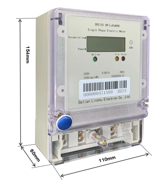 the best price  single phase Wall-Mounted LoRaWAN electrical energy meters with smart management system