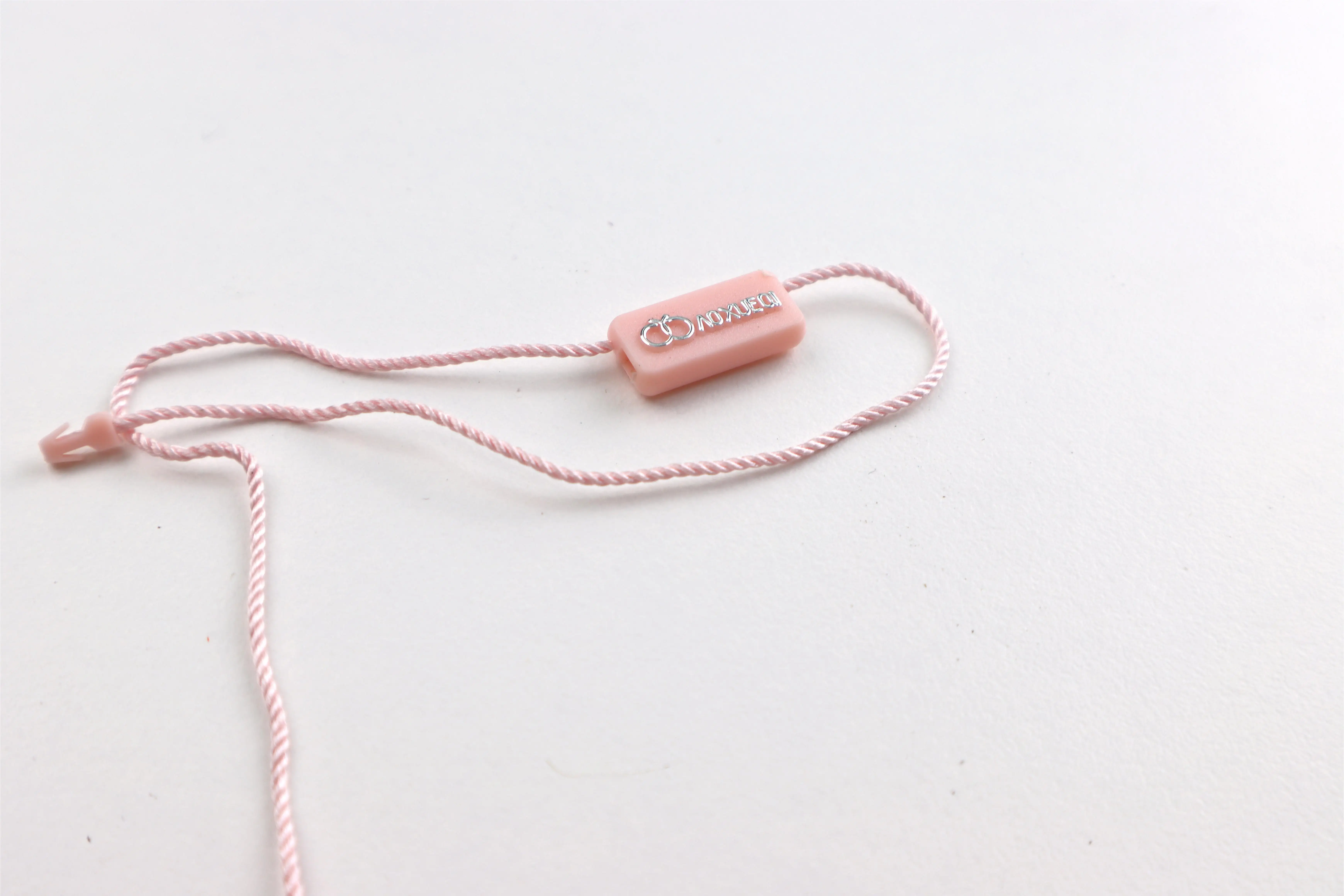 Nylon Plastic Lock Seal Tag String Custom Plastic Tags Elastic Loop Garment High Quality Plastic Security Tag Seal