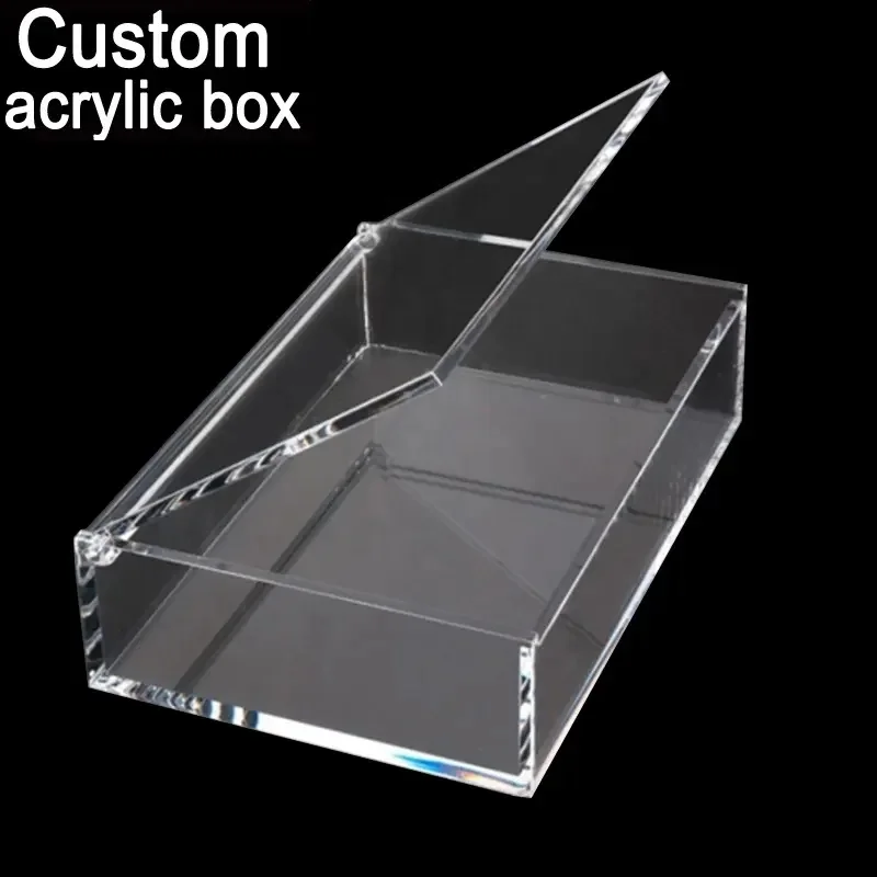 Custom Acrylic Box Clear Acrylic Display Case 5side Box With Lid/sliding Lid Or Base Plexiglass Acrylic Box Cube For Food Rose