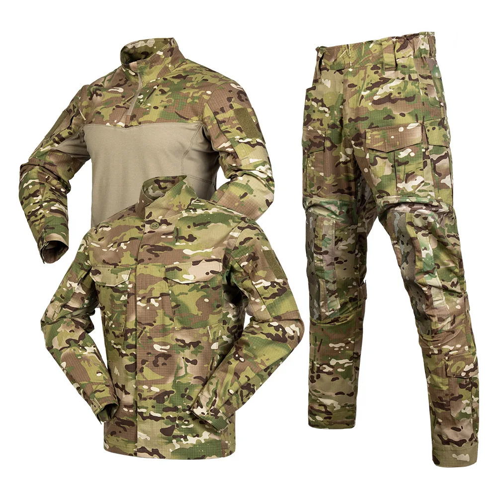 3 Pieces Full Set AK Frog Suit Set Long Sleeve Frog Suit RipStop Tactical Uniform Sets