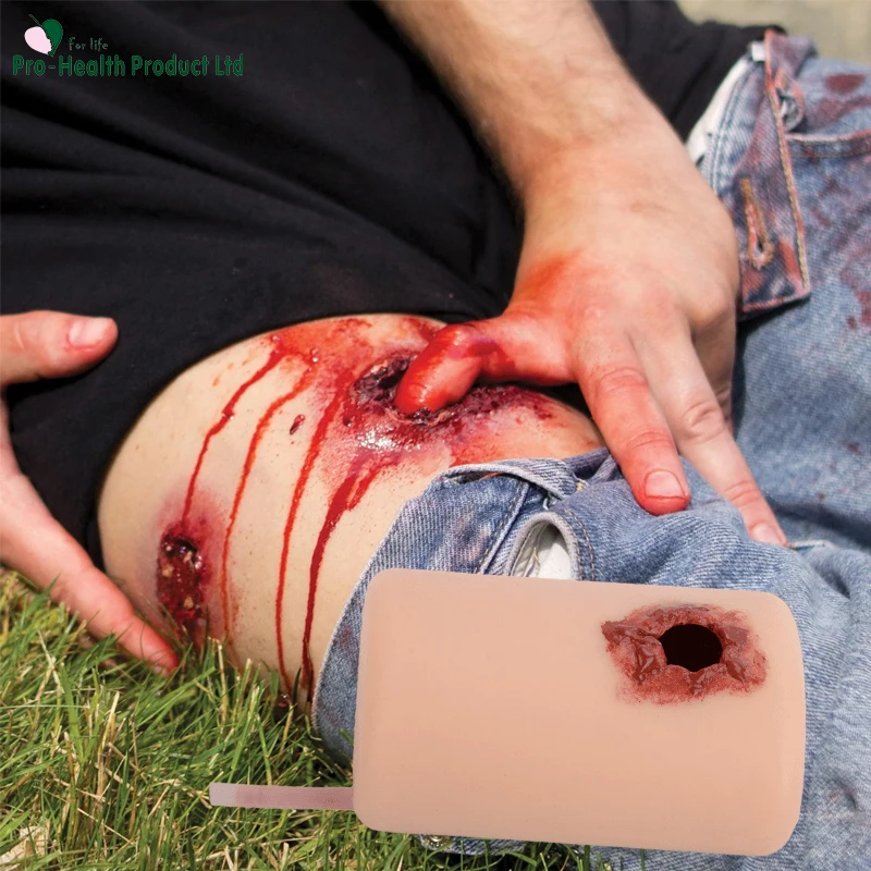 Gunshot Wound Packing Trainer with Tourniquet, Bleed Control Training Model
