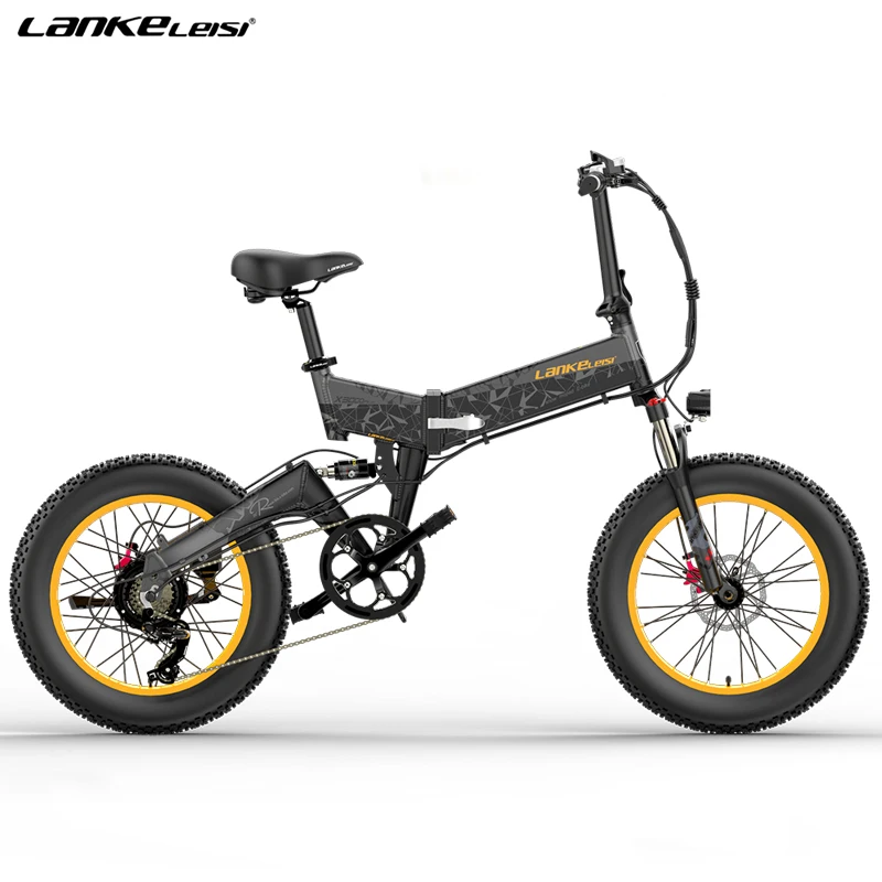 
LANKELEISI X3000PLUS 20-inch electric fat bicycle 48v1000w electric bicycle, equipped with 13ah Samsung lithium battery 