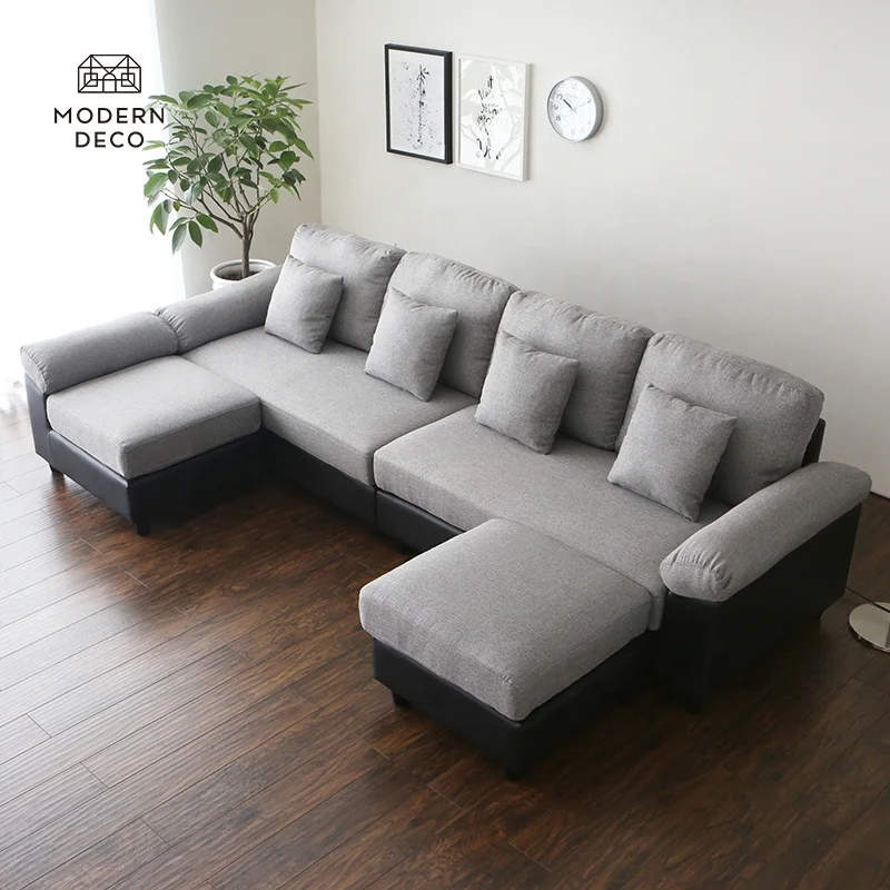convertible3 piece couch set with two ottoman stool sofa