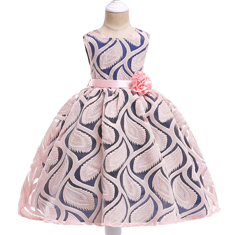  2021 summer red sleeveless kids frock designs girl clothing wholesale party