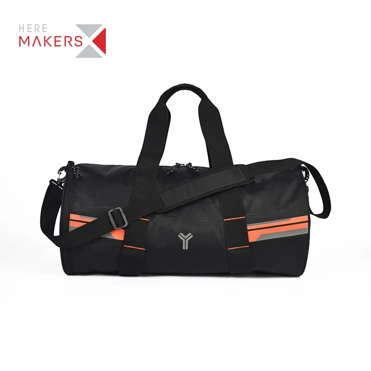 Popular 38L large capacity outdoor activity travel zipper black duffle bag