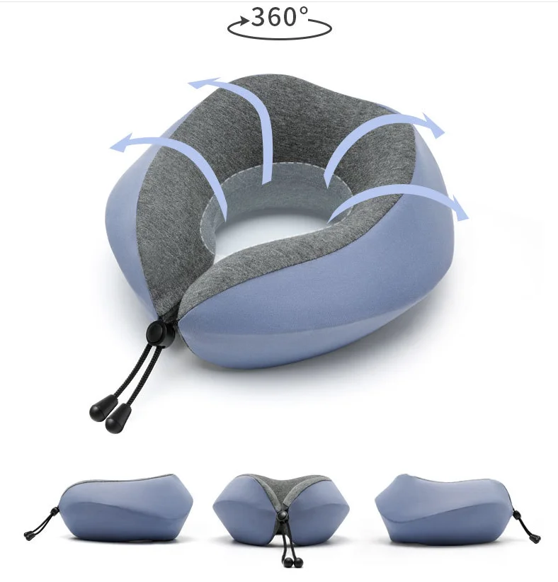 Дышащий отдых пены памяти путешествия пользовательские подушки для шеи
