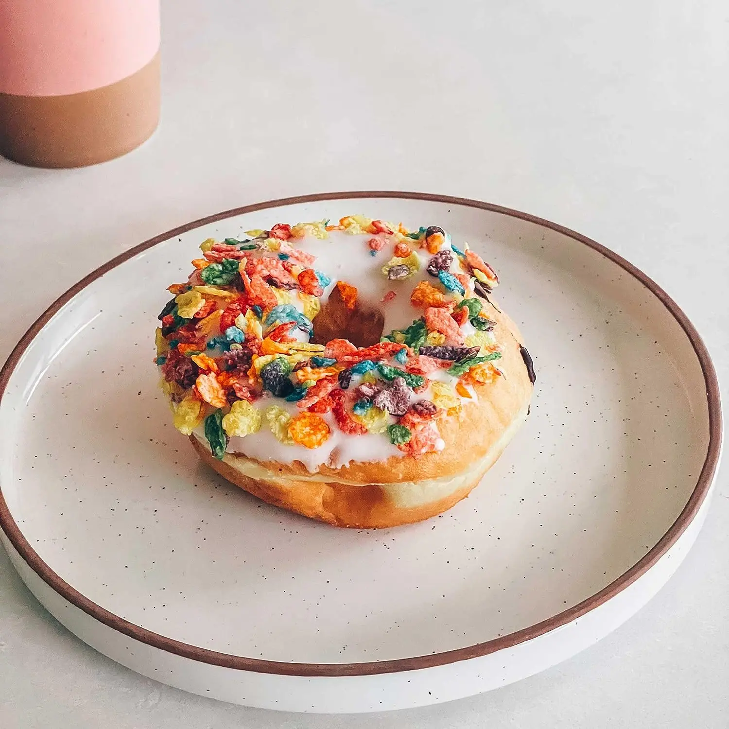 Handmade but Functional Design Plates Sets Dinnerware Stoneware Flat Plates for Dessert Salad Appetizer Plates