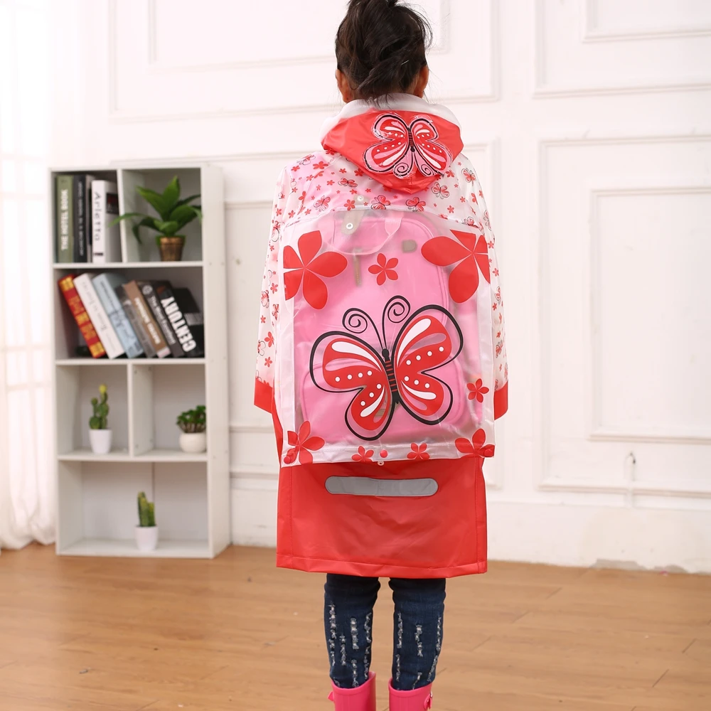 Children Favorite Cute Raincoat Protect Book Bag In The Rain