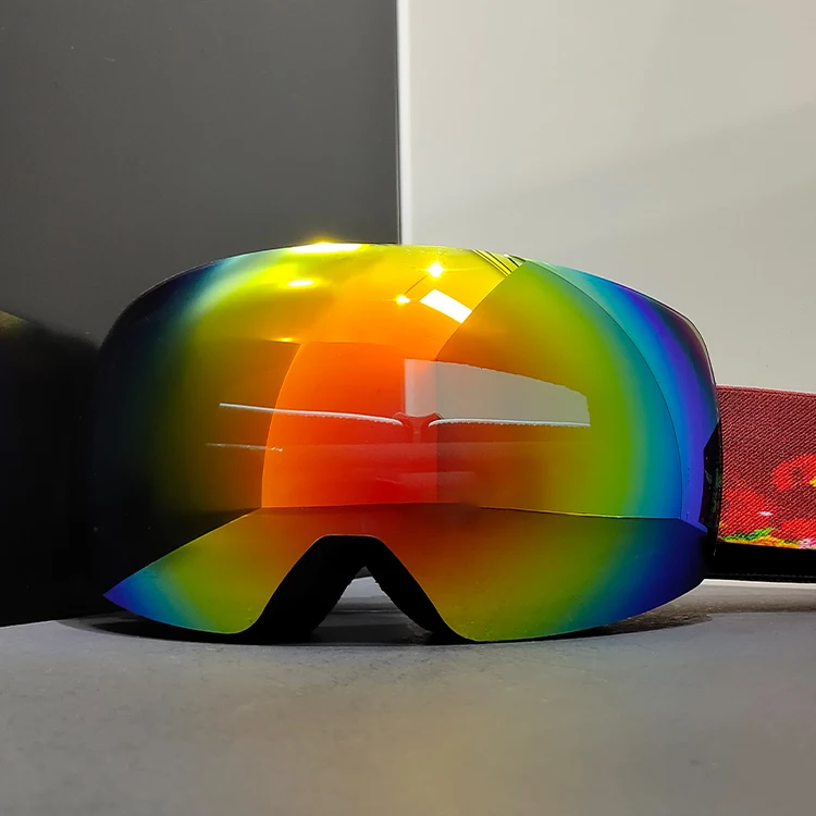 Yijia Optical UV400 Protection Ski Glasses Sport Snow Board Eyewear OEM Custom Anti Fog Magnetic Lens Ski Goggles