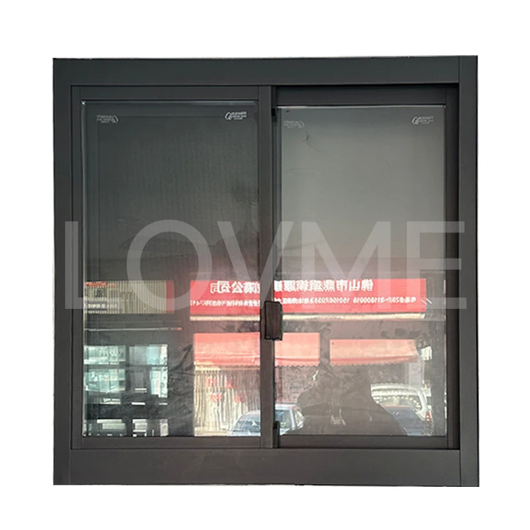 Push-Pull Design Modern House Style Professional Custom Aluminum Alloy Frame Double Glass Sliding Window