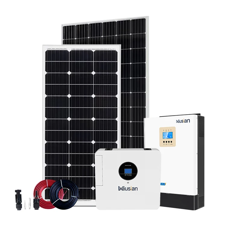Complete solar mounting system roof 1kw 3kw 5kw off grid solar panel system solar power system with lithium battery for home use