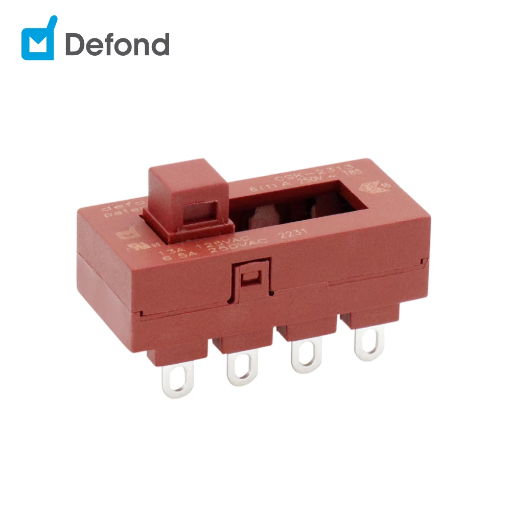 Defond CSK-2313-03 6A 250V AC DP3T 8PIN t85 1e4 3-позиционные слайд-переключатели 3-позиционные Скользящие переключатели