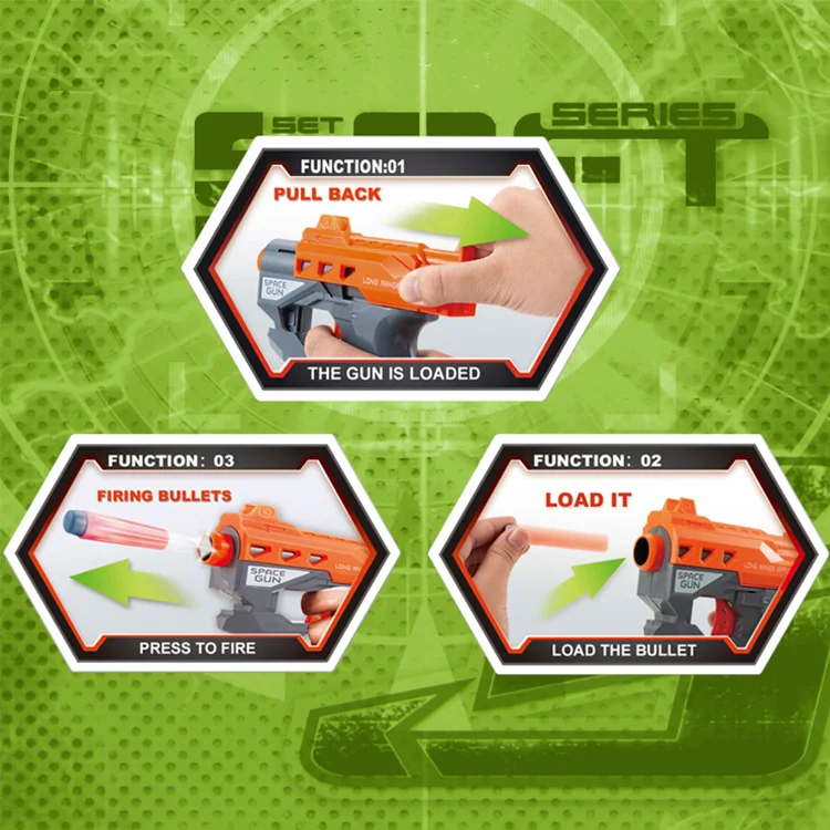 Popular Boys Toy Electronic Auto Reset Digital Scoring Shooting Game Target Soft Bullet Gun Shooting Target Toy For Kids