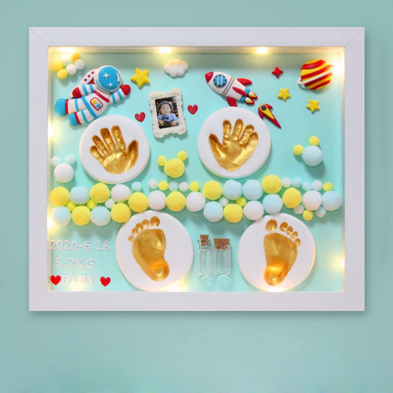 New high quality newborn baby photo frame baby handprint footprint cute baby photo frame