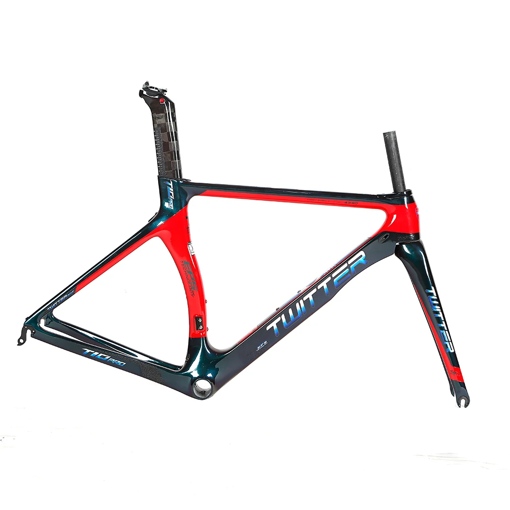
China wholesale bike parts holographic printing EPS Aero carbon frame racing bike 