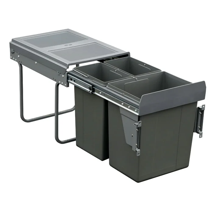 35 Quart Pull Out Garbage Bin In Outdoor Kitchen Cabinets