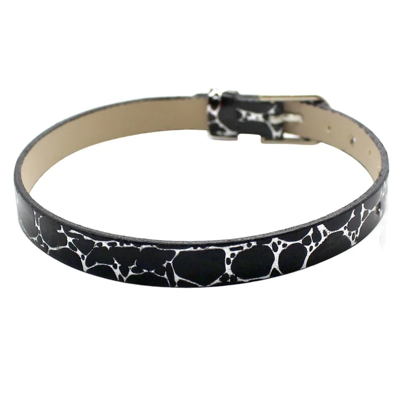 8mm PU Leather Bracelet DIY Personalized Wristband Bracelets For Women 8 mm bracelets and letters