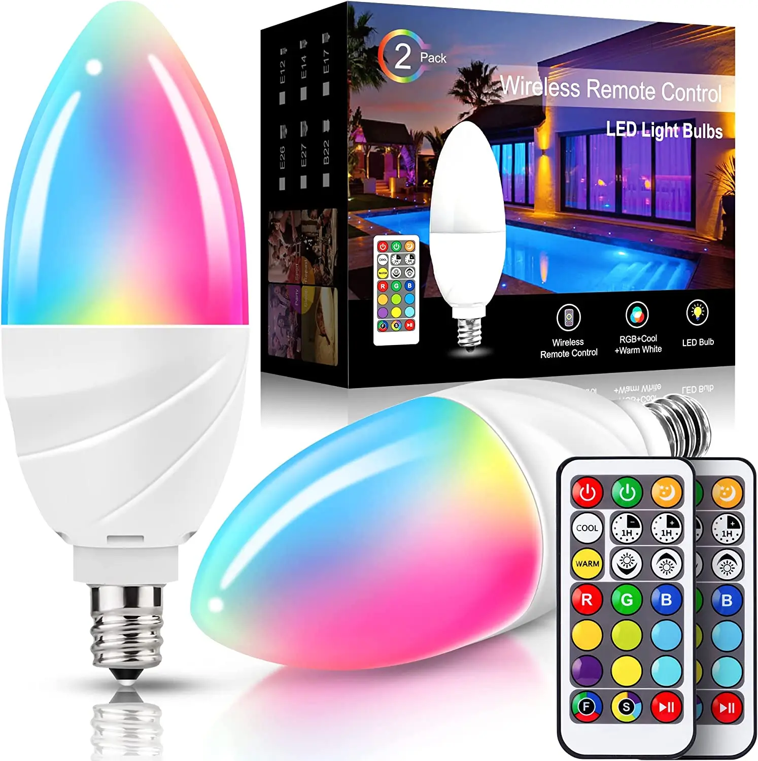 E27/E26/B22 5.5/8W Amazon WiFi  RGB Smart LED Light Bulbs