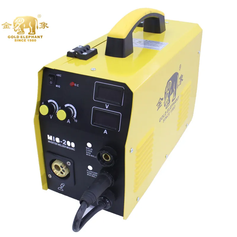Золотой слон MIG200 заводская цена 3 в 1 IGBT инверторный аппарат для сварки низколегированной стали Mig машина