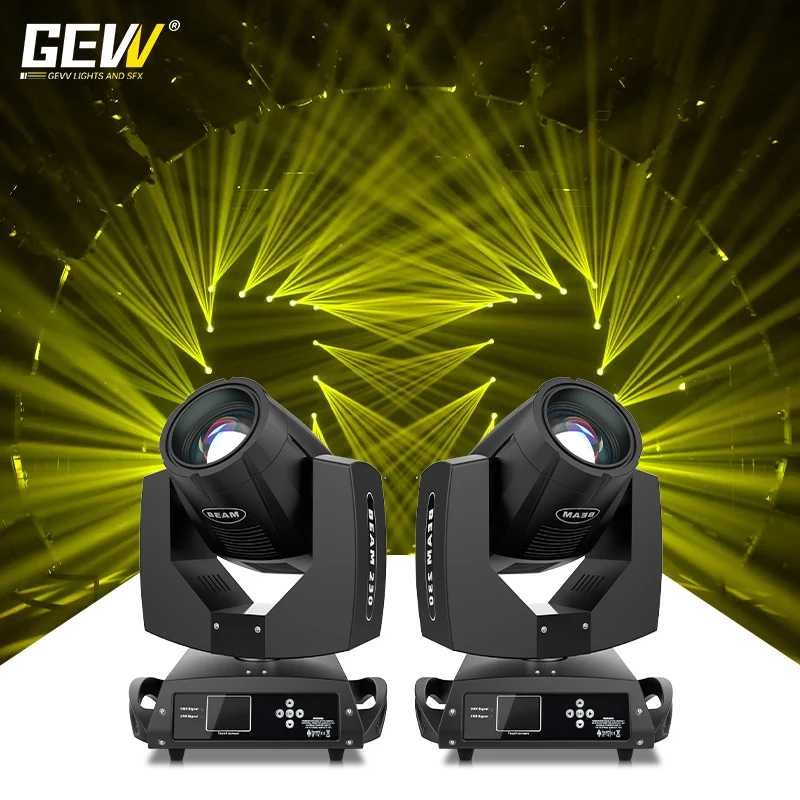 GEVV Stage Lighting DMX 7R 230W Sharpy 7r Beam Moving Head Light for Wedding DJ Bar