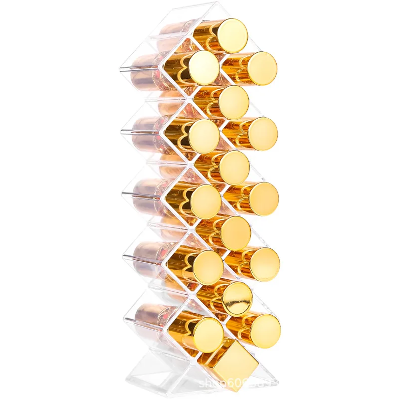 28 Grids Acrylic Lipstick Stand Holder Clear Makeup Organizer Storage Box Cosmetic Box Display Stand Make Up Organizer