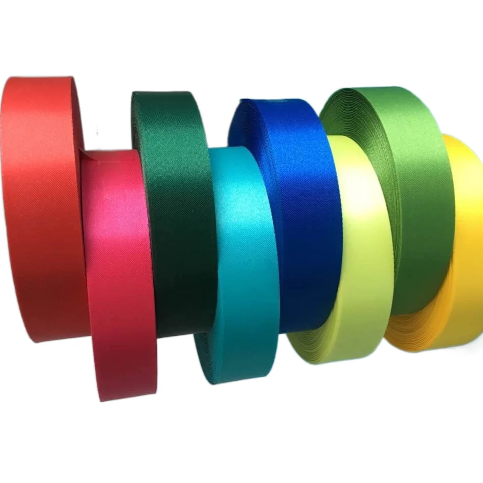 Оптовая продажа заказной логотип ширина 1 см лента атласная для украшения подарка на Рождество