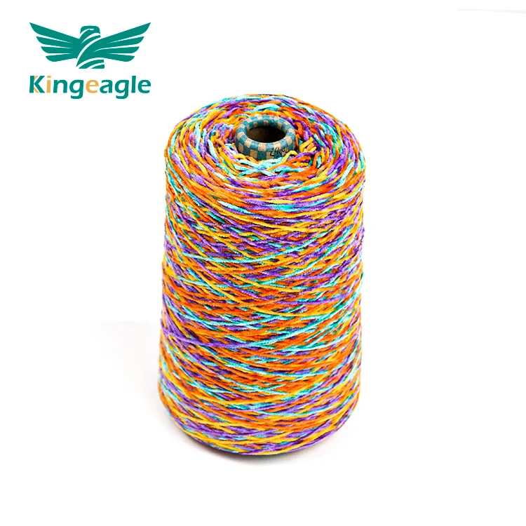 Kingeagle 6Nm 100% Polyester Spaced Dyed Fancy Microfiber Coral Velvet Chenille Yarn